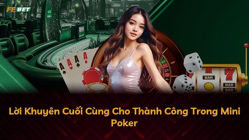 Lời Khuyên Cuối Cùng Cho Thành Công Trong Mini Poker