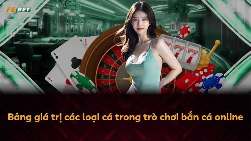 Bảng giá trị các loại cá trong trò chơi bắn cá online