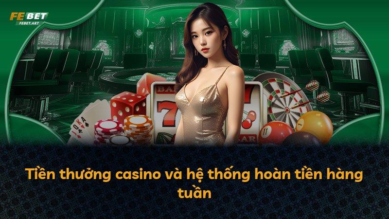 Tiền thưởng casino và hệ thống hoàn tiền hàng tuần